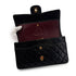 VINTAGE CHANEL CLASSIC FLAP MEDIUM CHAIN SHOULDER BAG BLACK LAMB SKIN GOLD HARDWARE 90310273 - PURPOSE