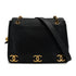 CHANEL VINTAGE TRIPLE COCO CHAIN TOTE BAG BLACK CAVIAR SKIN 90310274 - PURPOSE