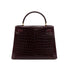 HERMES KELLY 28 SELLIER BORDEAUX CROCODILE HAND BAG 2004 CIRCLE H GOLD HARDWARE 90310278 - PURPOSE