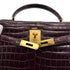 HERMES KELLY 28 SELLIER BORDEAUX CROCODILE HAND BAG 2004 CIRCLE H GOLD HARDWARE 90310278 - PURPOSE