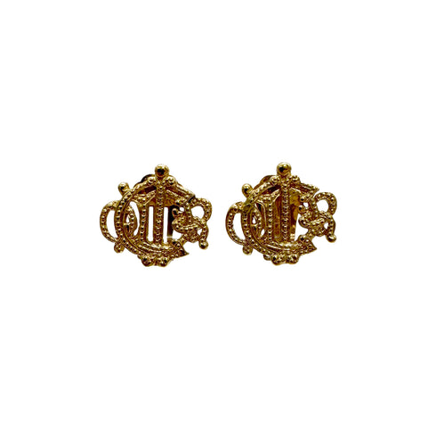 CHRISTIAN DIOR EARRINGS EMBLEM LOGO GOLD ACCESSORY 90310284 - PURPOSE