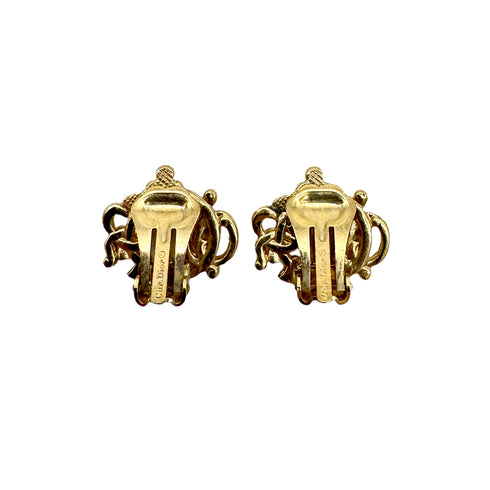 CHRISTIAN DIOR EARRINGS EMBLEM LOGO GOLD ACCESSORY 90310284 - PURPOSE