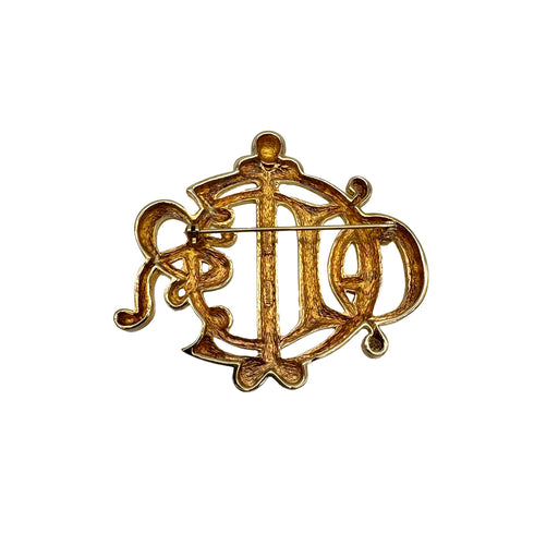 CHRISTIAN DIOR BROOCH EMBLEM LOGO GOLD ACCESSORY 90310285 - PURPOSE