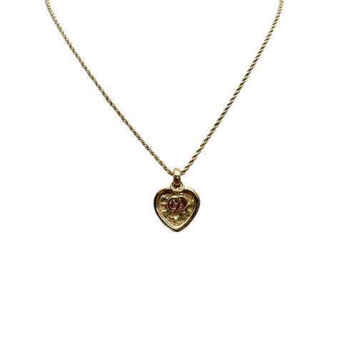 CHRISTIAN DIOR NECKLACE LOGO HEART GOLD ACCESSORY 90310288 - PURPOSE