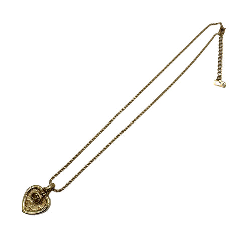 CHRISTIAN DIOR NECKLACE LOGO HEART GOLD ACCESSORY 90310288 - PURPOSE