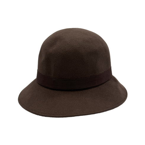 CHANEL VINTAGE HAT BROWN FELT 57 ACCESSORY 90310290 - PURPOSE