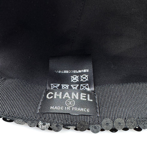 CHANEL COCOMARK CAP GOLD SILVER BLACK SEQUINS ACCESSORY 23C 90310291 - PURPOSE