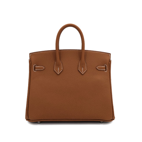 HERMES BIRKIN 25 GOLD TOGO HAND BAG K PALLADIUM HARDWARE 90310296 - PURPOSE