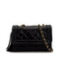 VINTAGE CHANEL MATELASSE FRINGE CHAIN SHOULDER BAG BLACK LAMB SKIN GOLD HARDWARE 90310297