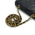 VINTAGE CHANEL MATELASSE FRINGE CHAIN SHOULDER BAG BLACK LAMB SKIN GOLD HARDWARE 90310297