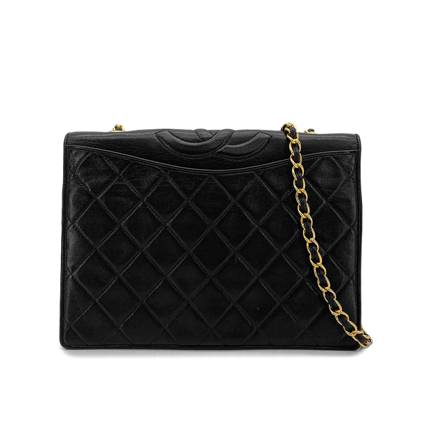 VINTAGE CHANEL COCOMARK MATELASSE CHAIN SHOULDER BAG BLACK LAMB SKIN GOLD HARDWARE 90310298 - PURPOSE