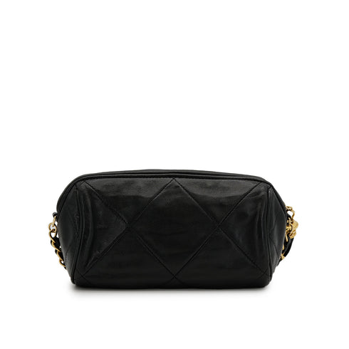 CHANEL VINTAGE MATELASSE FRINGE CHAIN SHOULDER BAG BLACK LAMB SKIN 90310299 - PURPOSE