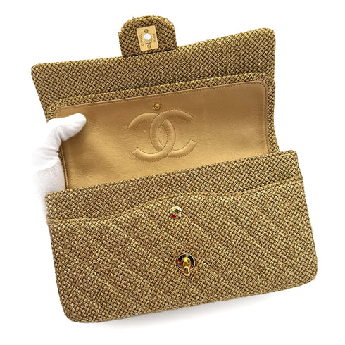 CHANEL MATELASSE CHAIN SHOULDER BAG GOLD TWEED GOLD HARDWARE 90310302 - PURPOSE