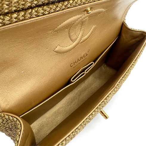 CHANEL MATELASSE CHAIN SHOULDER BAG GOLD TWEED GOLD HARDWARE 90310302 - PURPOSE