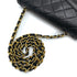 VINTAGE CHANEL PARIS LIMITED EDITION MATELASSE CHAIN SHOULDER BAG BLACK LAMB SKIN GOLD HARDWARE 90310308