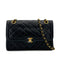 VINTAGE CHANEL PARIS LIMITED EDITION MATELASSE CHAIN SHOULDER BAG BLACK LAMB SKIN GOLD HARDWARE 90310309