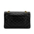 VINTAGE CHANEL PARIS LIMITED EDITION MATELASSE CHAIN SHOULDER BAG BLACK LAMB SKIN GOLD HARDWARE 90310309