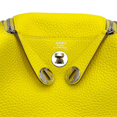 HERMES LINDY MINI LIME TAURILLON CLEMENCE SHOULDER BAG U PALLADIUM HARDWARE 90310310 - PURPOSE