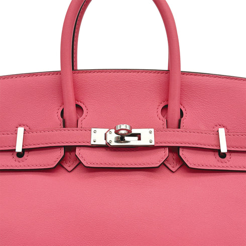 HERMES BIRKIN 25 ROSE AZALEE SWIFT HAND BAG A PAPALLADIUM HARDWARE 90310311 - PURPOSE