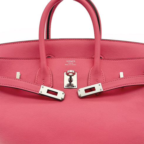 HERMES BIRKIN 25 ROSE AZALEE SWIFT HAND BAG A PAPALLADIUM HARDWARE 90310311 - PURPOSE