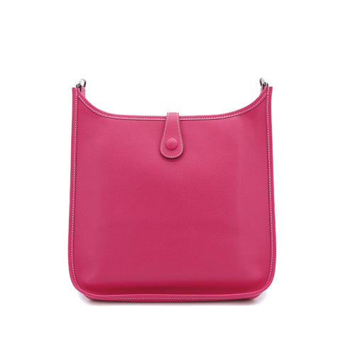 HERMES EVELYNE PM ROSE TRYIEN EPSOM SHOULDER BAG □O 90310312