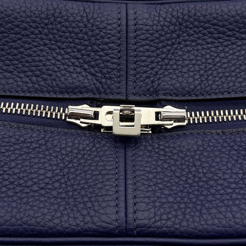 HERMES VICTORIA 2 35 FOURRE TOUT BLEU ENCRE TAURILLON CLEMENCE HAND BAG C PALLADIUM HARDWARE 90310313 - PURPOSE