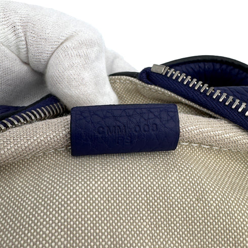 HERMES VICTORIA 2 35 FOURRE TOUT BLEU ENCRE TAURILLON CLEMENCE HAND BAG C PALLADIUM HARDWARE 90310313 - PURPOSE