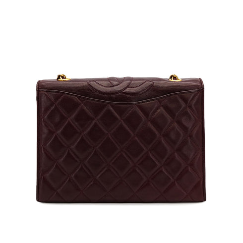 VINTAGE CHANEL MATELASSE CHAIN SHOULDER BAG BORDEAUX LAMB SKIN GOLD HARDWARE 90310321 - PURPOSE