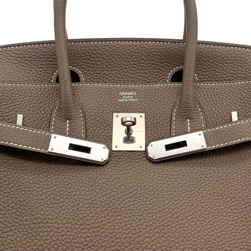 HERMES BIRKIN 30 ETOUPE TOGO HAND BAG R PALLADIUM HARDWARE 90310322 - PURPOSE