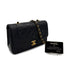 VINTAGE CHANEL DIANA SMALL CHAIN SHOULDER BAG BLACK LAMB SKIN GOLD HARDWARE 90310323