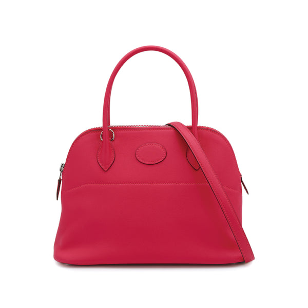 HERMES BOLIDE 27 ROSE EXTREME SWIFT HAND SHOULDER BAG D PALLADIUM HARDWARE 90310324 - PURPOSE