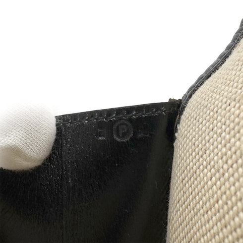 HERMES JIGE PM BLACK BOXCALF CLUTCH BAG 1986 CIRCLE P 90310326 - PURPOSE