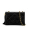 VINTAGE CHANEL MATELASSE FRINGE CHAIN SHOULDER BAG BLACK LAMB SKIN GOLD HARDWARE 90310329