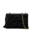 VINTAGE CHANEL MATELASSE FRINGE CHAIN SHOULDER BAG BLACK LAMB SKIN GOLD HARDWARE 90310329