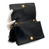 VINTAGE CHANEL MATELASSE FRINGE CHAIN SHOULDER BAG BLACK LAMB SKIN GOLD HARDWARE 90310329