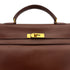 HERMES KELLY 35 RETOURNE MARRON FONCE ARDENNES HAND SHOULDER BAG 1998 SQUARE B GOLD HARDWARE 90310331 - PURPOSE