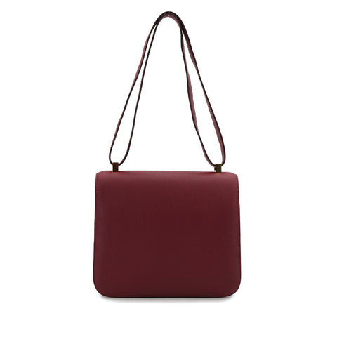 HERMES CONSTANCE 24 VERSO ROUGE GRENAT ROUGE PIVOINE EPSOM SHOULDER BAG X GOLD HARDWARE 90310332 - PURPOSE