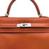 HERMES KELLY 35 RETOURNE BRICK BOXCALF HAND SHOULDER BAG 2010 SQUARE N PALLADIUM HARDWARE 90310335 - PURPOSE