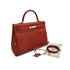 HERMES KELLY 35 RETOURNE BRICK BOXCALF HAND SHOULDER BAG 2010 SQUARE N PALLADIUM HARDWARE 90310335 - PURPOSE