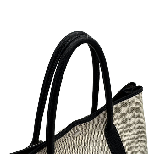 HERMES GARDEN PARTY 36 PM ECRU BLACK TOILE H TOTE BAG □J 90310339 - PURPOSE