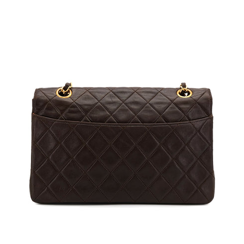 VINTAGE CHANEL MATELASSE CHAIN SHOULDER BAG BROWN LAMB SKIN GOLD HARDWARE 90310345 - PURPOSE