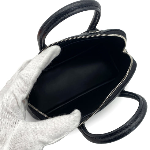 HERMES MINI BOLIDE 1923 PIQUE COLLE BLACK CHEVRE HAND SHOULDER BAG W PALLADIUM HARDWARE 90310824 - PURPOSE