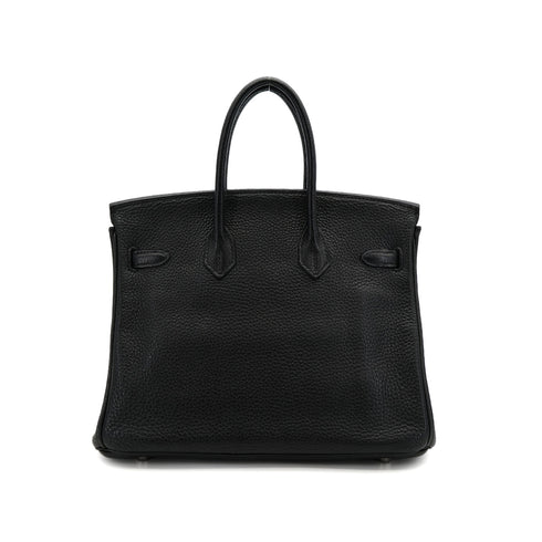 HERMES BIRKIN 25 BLACK TOGO HAND BAG 2010 SQUARE N PALLADIUM HARDWARE 90310826 - PURPOSE