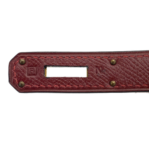 HERMES KELLY 28 SELLIER ROUGE H COUCHVEL HAND SHOULDER BAG 1998 SQUARE B GOLD HARDWARE 90310830 - PURPOSE