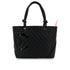 CHANEL CAMBON LINE COCOMARK TOTE BAG BLACK PINK ENAMEL LEATHER 90310831 - PURPOSE