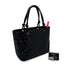 CHANEL CAMBON LINE COCOMARK TOTE BAG BLACK PINK ENAMEL LEATHER 90310831 - PURPOSE