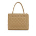 VINTAGE CHANEL MEDALLION TOTE BAG BEIGE CAVIAR SKIN GOLD HARDWARE 90310834