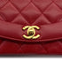 VINTAGE CHANEL DIANA SMALL CHAIN SHOULDER BAG RED CAVIAR SKIN GOLD HARDWARE 90310837