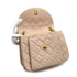 VINTAGE CHANEL MATELASSE HALF MOON BIJOU CHAIN SHOULDER BAG PINK BEIGE LAMB SKIN GOLD HARDWARE 90310838