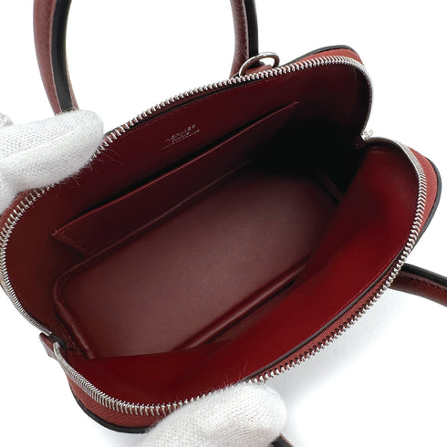 HERMES BOLIDE 1923 MINI HAND SHOULDER BAG 2024 W ROUGE SELLIER EVERCOLOR PALLADIUM HARDWARE 90311045 - PURPOSE
